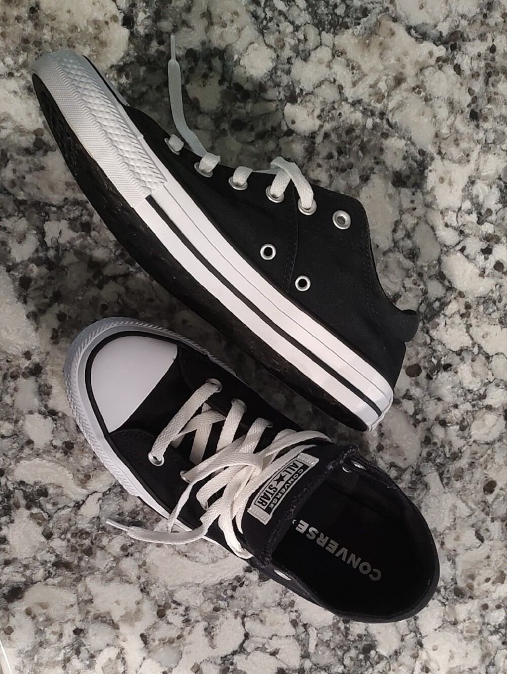 Converse Black and White Low Top Sneakers - Picture 2 of 6
